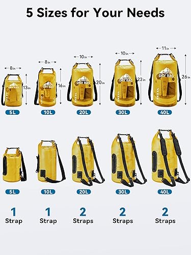 Miniatura 3 de HEETA Bolsa seca impermeable con funda para teléfono incluida con bolsa seca mejorada con bolsillo con cremallera para mujeres y hombres, bolsa de