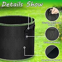 Vista 2 de Bolsas de cultivo de 5 galones, paquete de 3 unidades, bolsas de tela no tejida gruesa con asas para plantar verduras, flores, papas y macetas