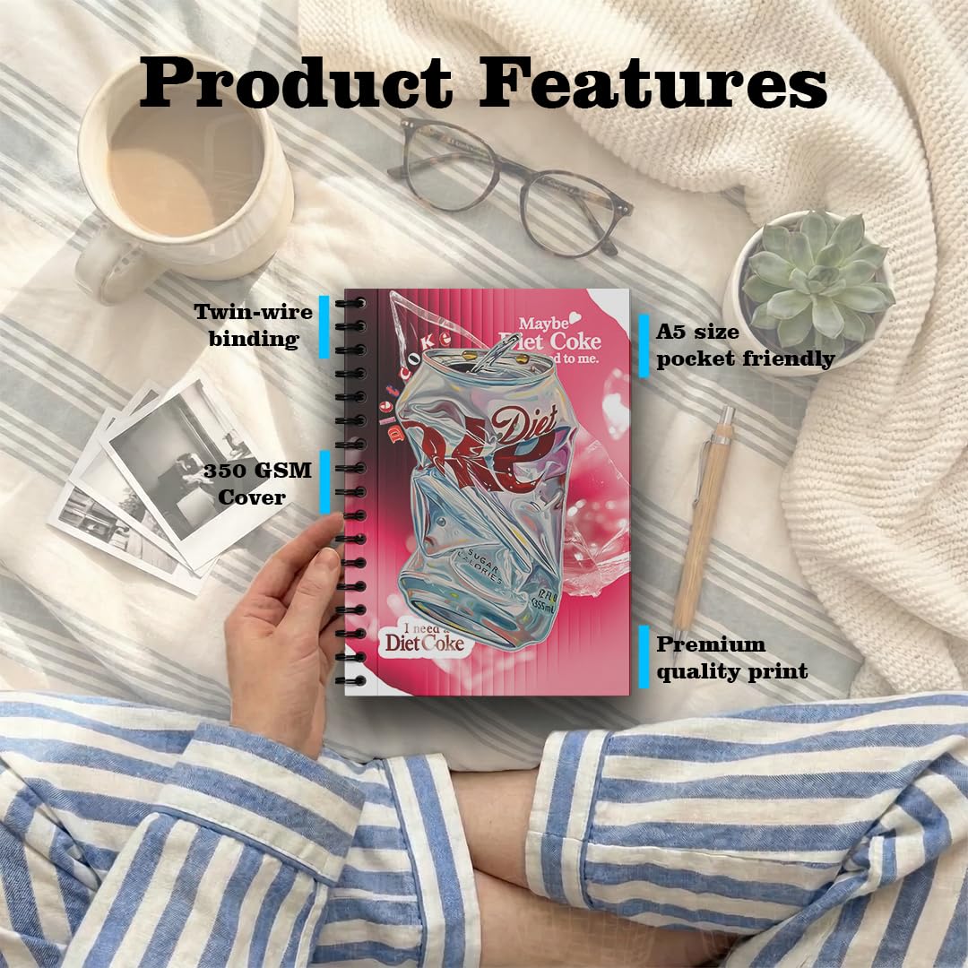 zenithink coke aesthetic Wiro Journal Notebook | 80 gsm Paper With