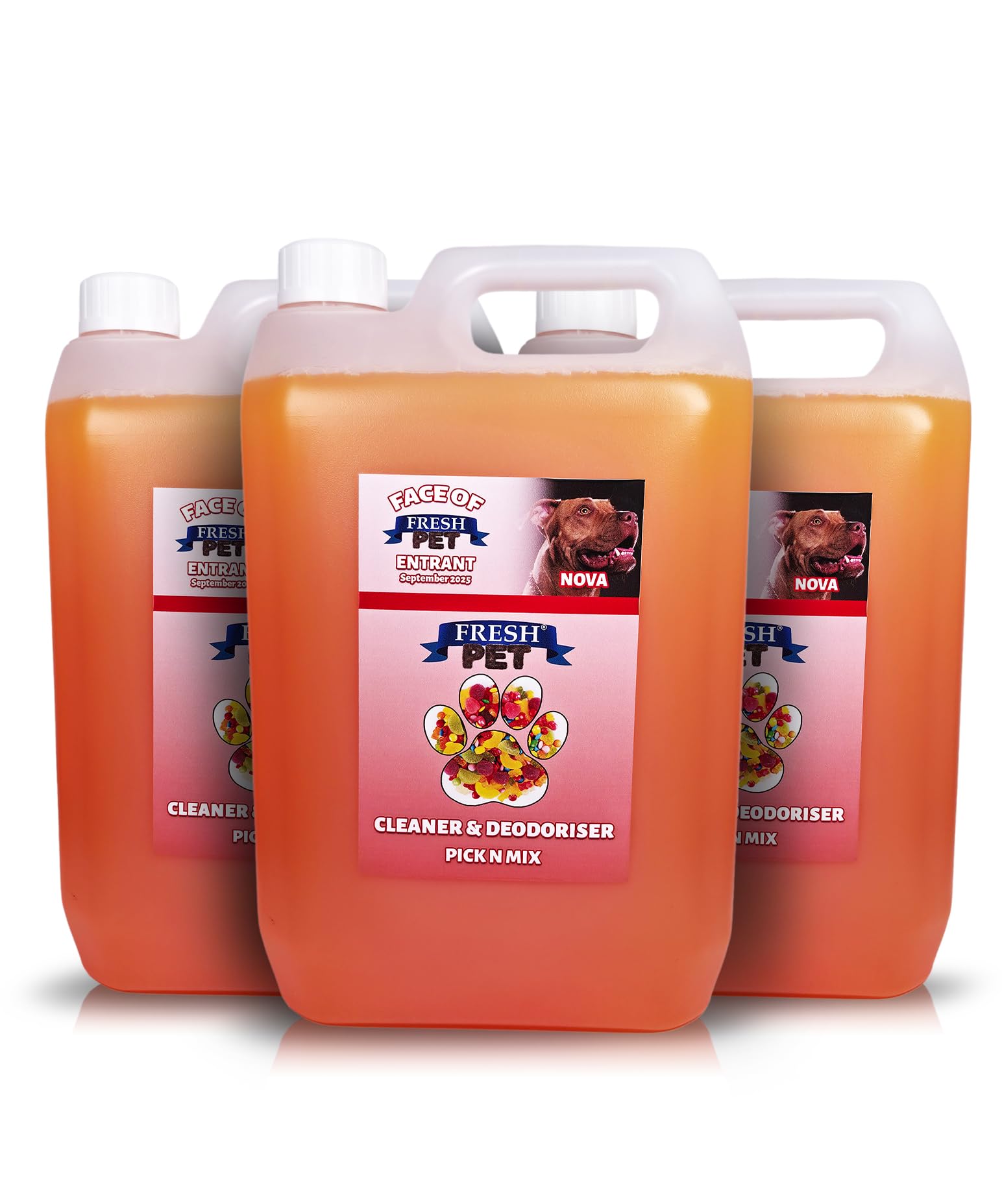FRESH PET CLEANER DISINFECTANT KENNEL/CATTERY PRE FILLED 5L x 3 (Pick n Mix)