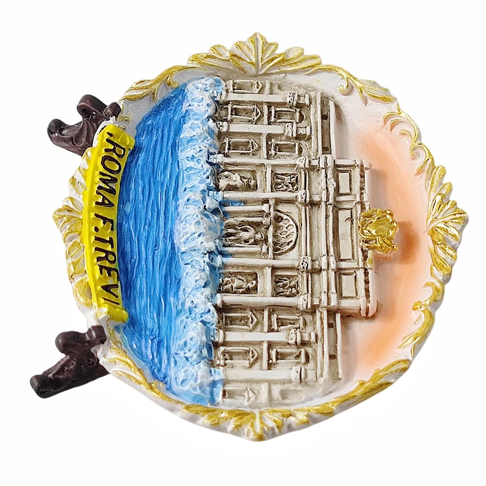Calamita Frigorifero 3D Fontana Di Trevi - Souvenir Roma Italia - Artigianale In Resina - Regalo Di Viaggio - 2