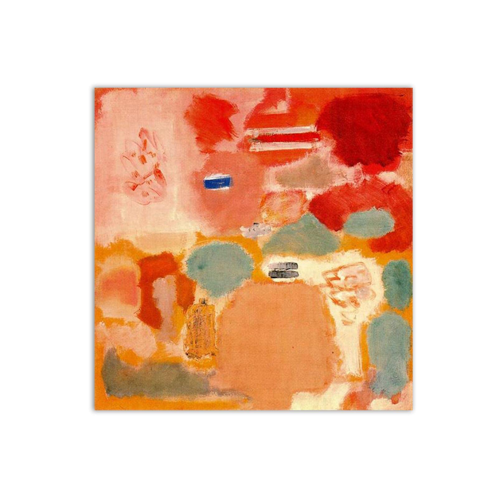 Jhla Mark Rothko Painting,Abstract Famous Painting Print On Canvas"No.21"Canvas Prints Reproduction,Canvas Wall Art Picture For Living Room Decor 20X20cm(8X8in) Frameless