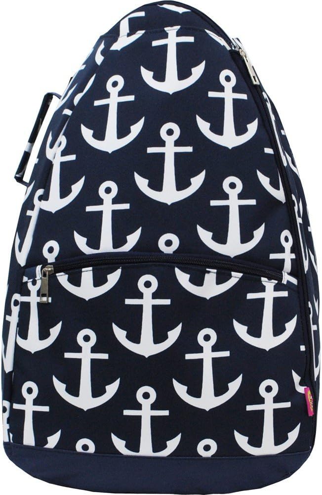 N.Gil Anchor Print NGIL Tennis Racquet Holder Backpack