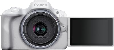 Canon EOS R50 Cámara Mirrorless + Objetivo RF-S 18-45 mm F4.5-6.3 IS STM, Cámara Evil APS-C (24,2 MP) -4 EV, Vídeo 4K 30 fps, Dual Pixel CMOS AF II, Pantalla Táctil de Ángulo Variable, Blanco