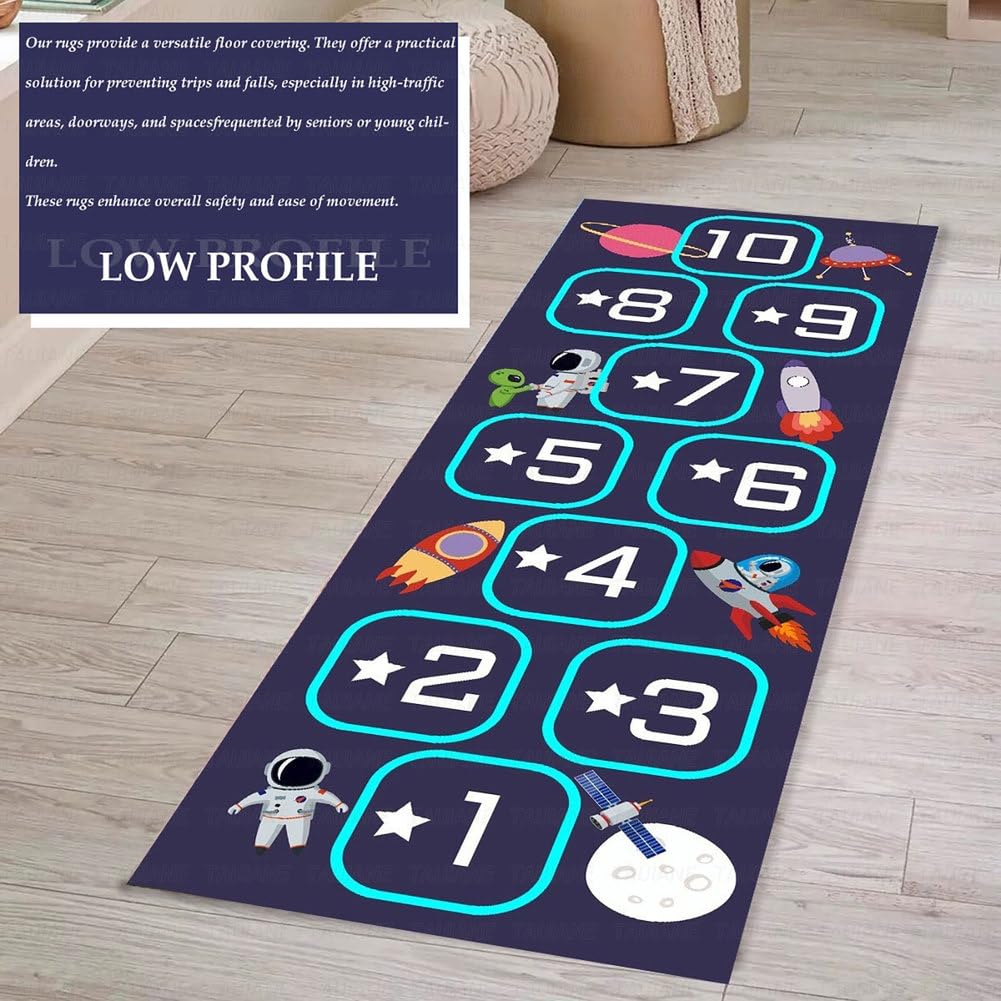 HüPf Und ZäHl Teppich, Kinderspielteppich, Rutschfester Teppich Zum Zahlen Lernen FüR Kinder, Wohndeko, FüR KindertagesstäTten, Vorschulen Und Spielzimmer