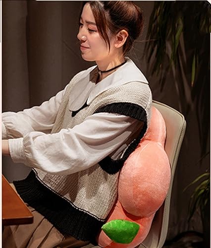 Miniatura 10 de Cojín de cintura de flor, aula de oficina, cojín largo, asiento grueso, sofá, almohada de noche (17.7 x 15.7 pulgadas, gris)