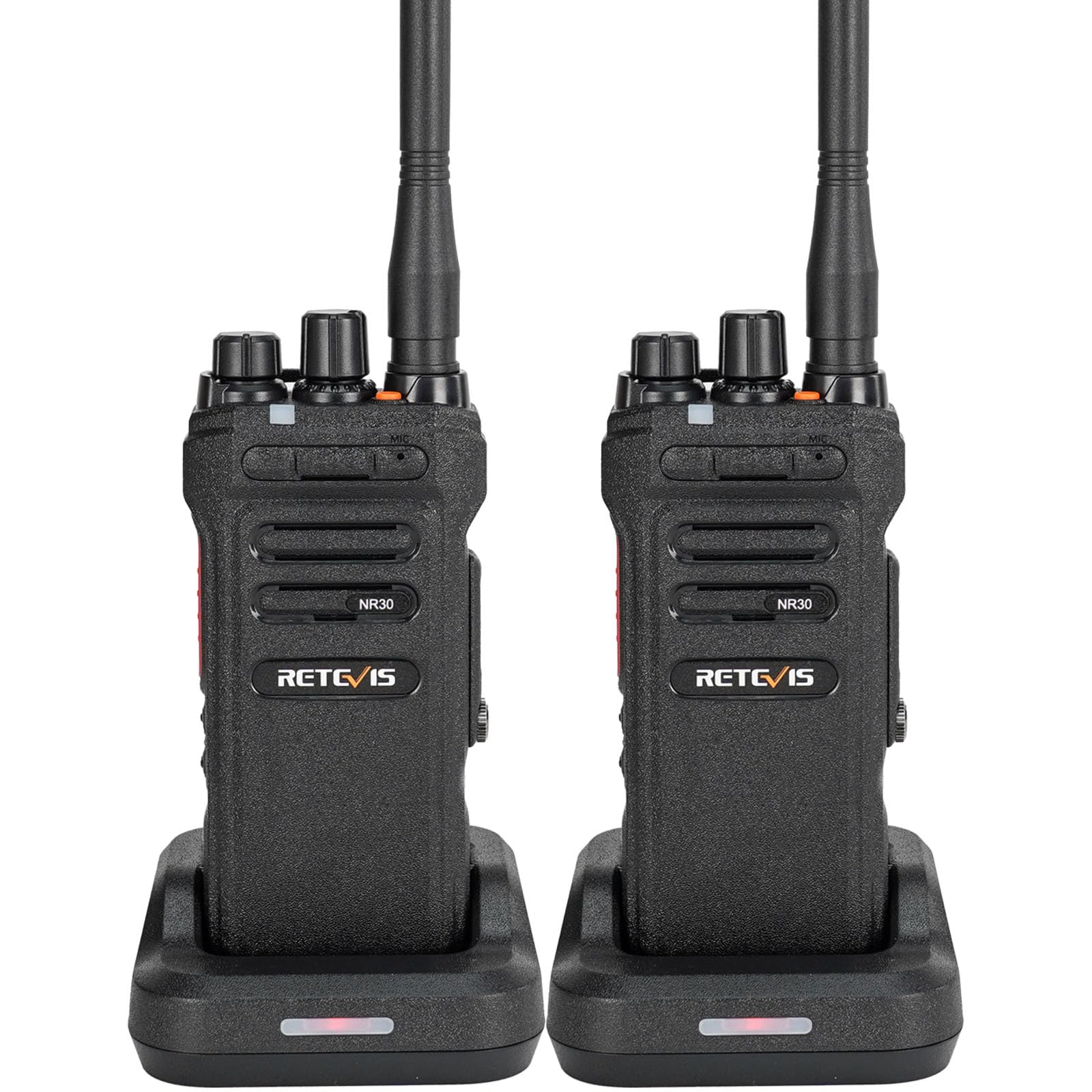Retevis NR30 Professional 2 Way Radio Long Range,GMRS Walkie Talkies for Emergency,IP67 Waterproof,2800mAh,Noise Cancelling,Group Call,Heavy Duty Two Way Radios for Survival Mountain Hunting(2 Pack)