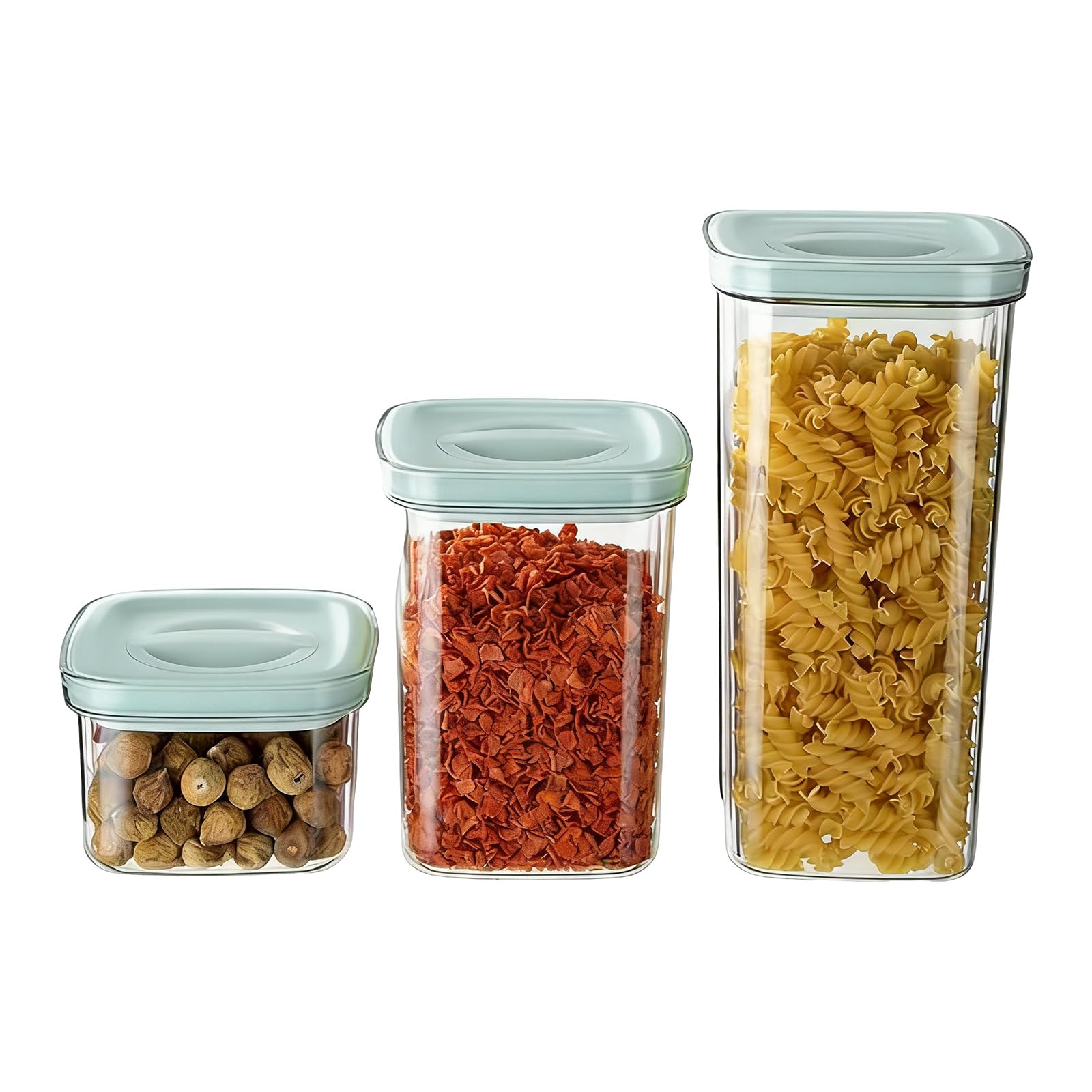 Xinsheinelry 3Pcs Portable Rotating Storage Canisters with Leakproof Lid for Efficient Space Utilization Storage Containers