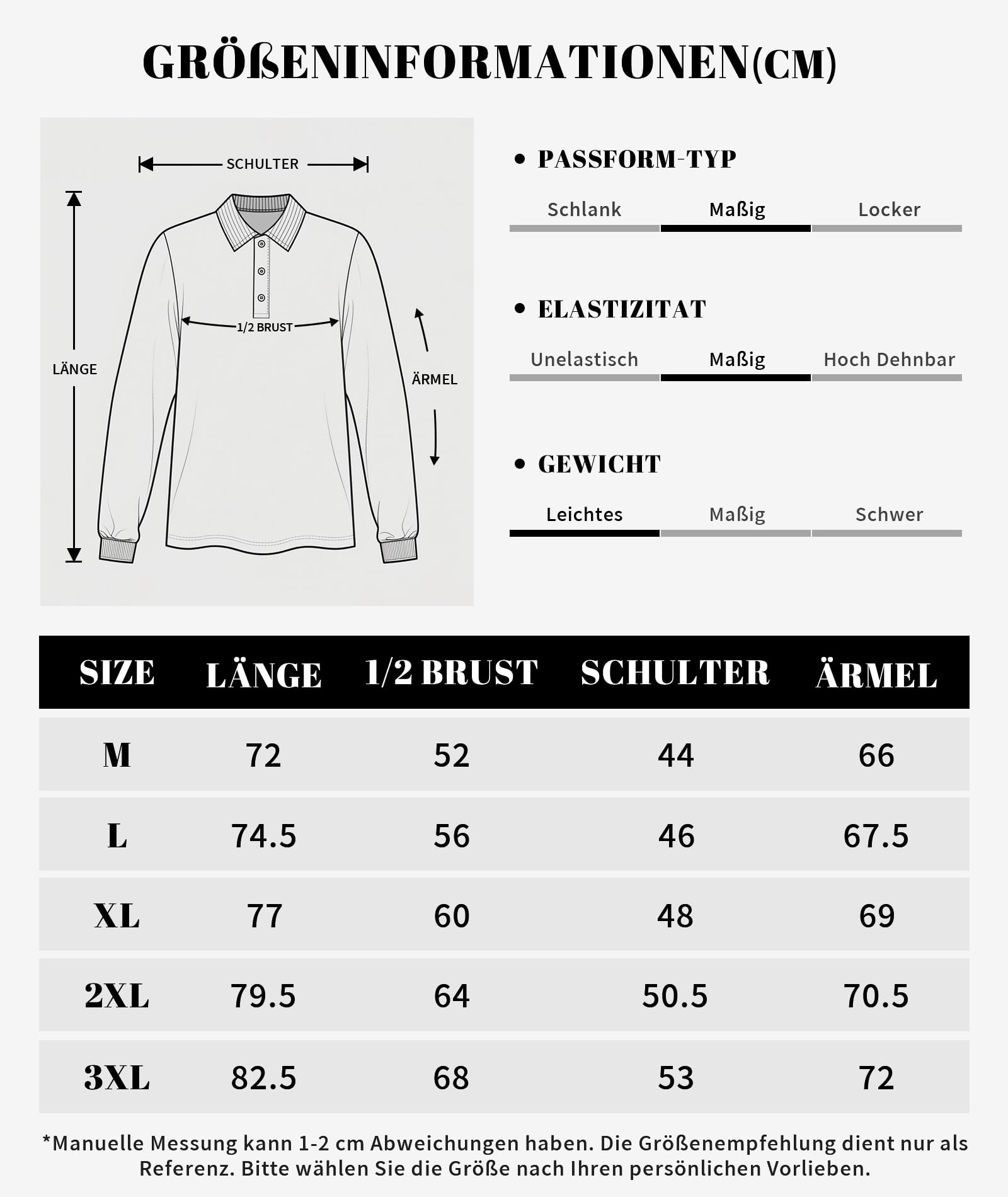 SwissWell Polo Uomo Manica Lunga Golf T-Shirt con Taschino Traspirante e Leggera
