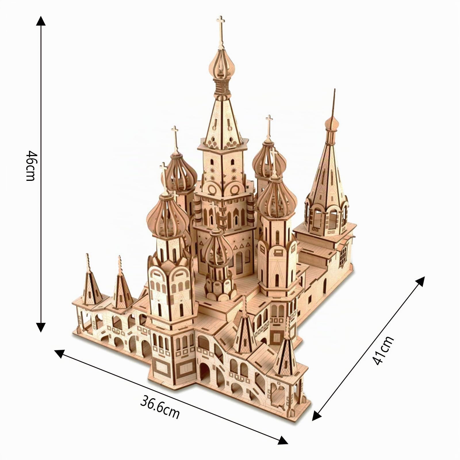 GuDoQi Puzzle 3D Legno, Modellini Cattedrale di San Basilio da Costruire, Costruzioni Legno, Kit Fai da Te Creativo per Modellismo Architettura, Idee Regalo Uomo e Donna, Passatempi per Adulti