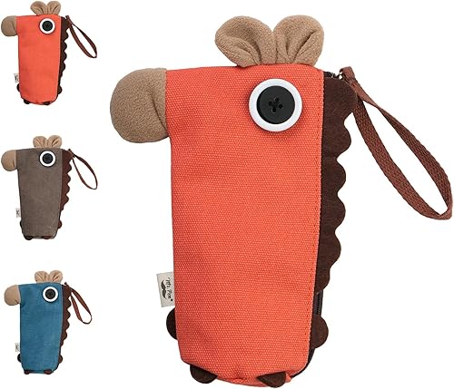 Mr. Pen - Estuche para lápices de pie, bolsa de lápices de animales, burro rojo, estuche para lápices para niños, bonita bolsa para lápices para