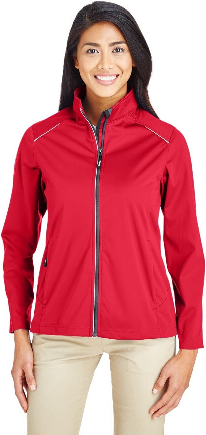 Ash City - Core 365 Ladies' Techno Lite Three-Layer Knit Tech-Shell, Classic Red 850, X-Large