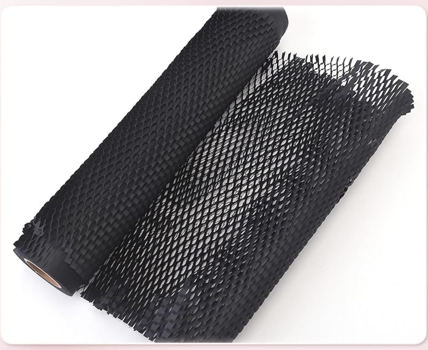 Red Dot Gift Honeycomb Wrap Paper,25CM*20M Roll Black Color Upgrade Perforated Kraft Packaging Paper Roll Eco-Friendly Easy to Dispense, for Delivering & Moving Wrapping and Storing Items.