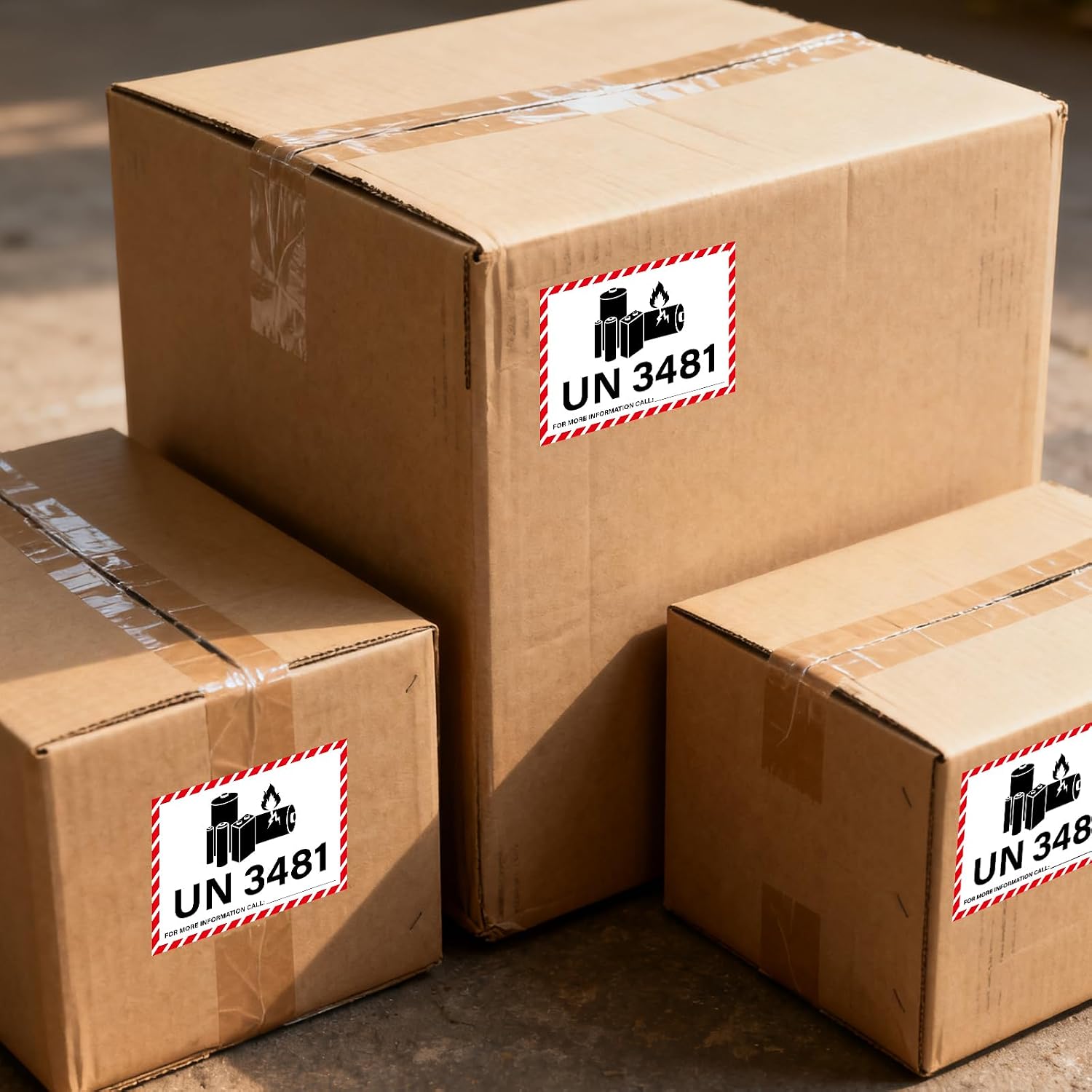 600 PCS UN 3481 Lithium lon Battery Labels 3.25 × 4.25 Inches Writable Waterproof Caution Warning Stickers Fragile Label for Transport Shipping