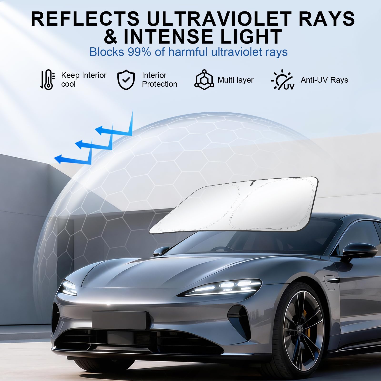 Amazon.co.jp: JUSTTOP Tesla モデル 3/Y フロントガラスサンシェード