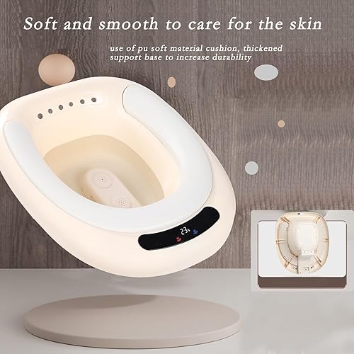 Miniatura 2 de Baño eléctrico de asiento para aliviar las hemorroides y el perineo, cuidado posparto, limpieza de vagina y anal, baño plegable para mujeres y