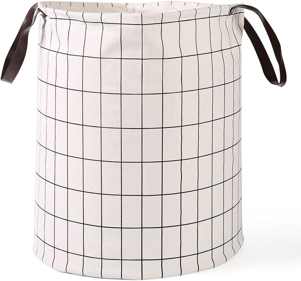 Toy Storage, Grid Waterproof Organizer, Canvas Basket Bin for Baby Clothing,Kids Toy,Books