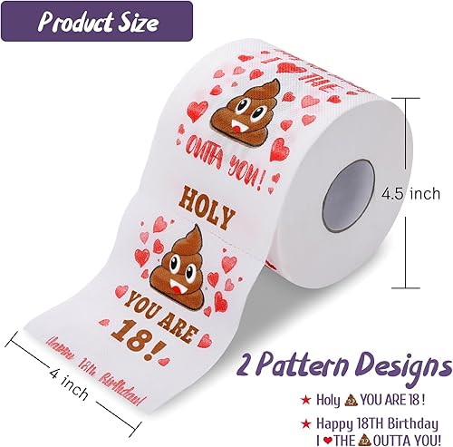 Miniatura 2 de Regalos de cumpleaños número 18 para niño o niña, papel higiénico de broma feliz, decoraciones de cumpleaños de 18 años, regalos de fiesta, regalo