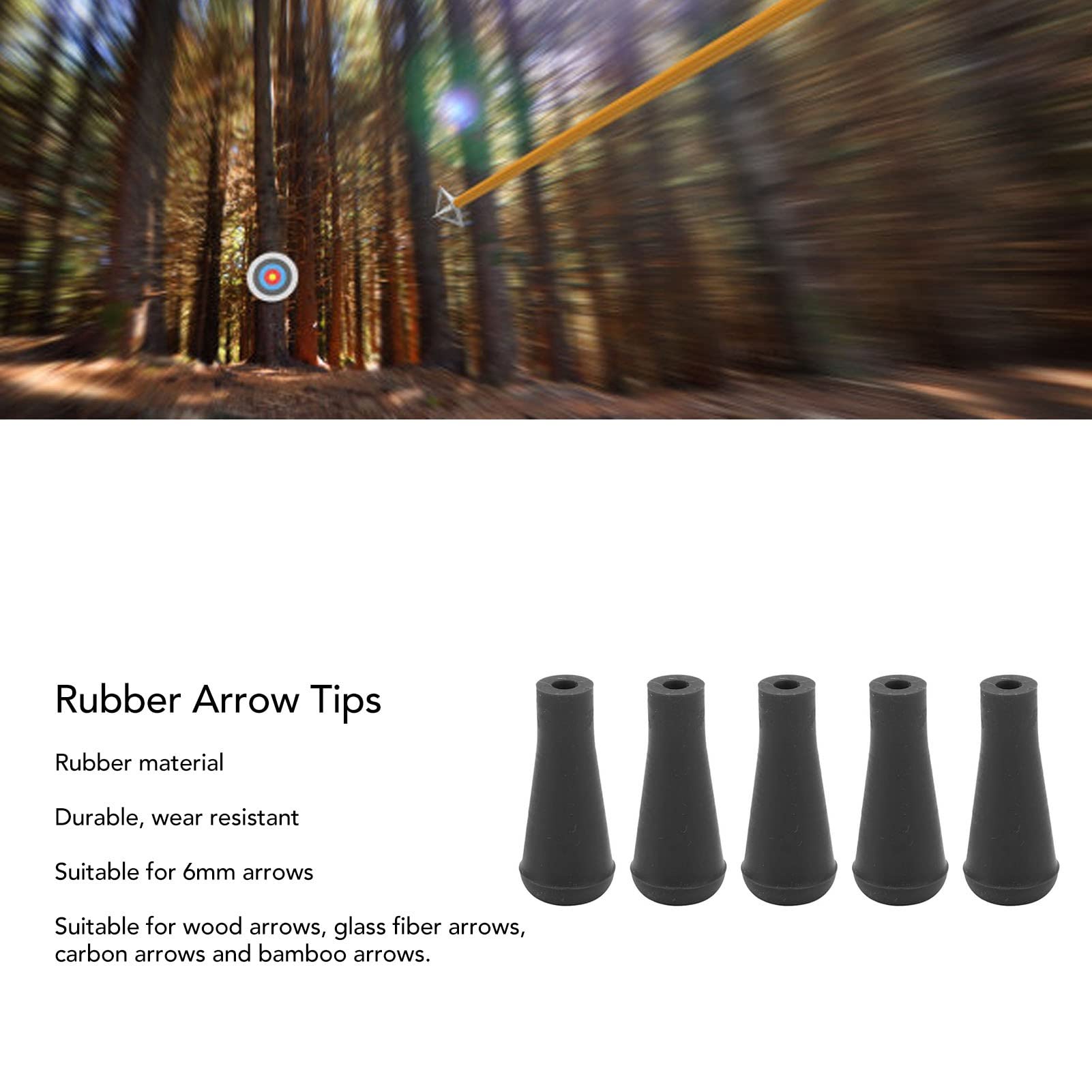SPYMINNPOO Pfeilspitzen Aus Gummi - 5 Stück Stumpfe Spitzen Für Bogenschießen Training