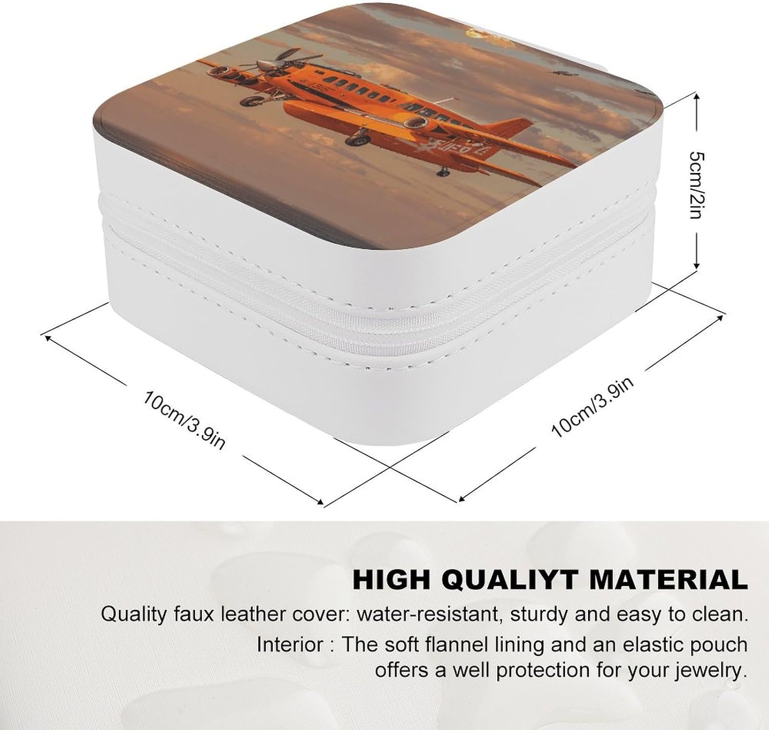 Small Travel Jewelry Case for Women Portable Compact Jewelry Organizer Box image 2