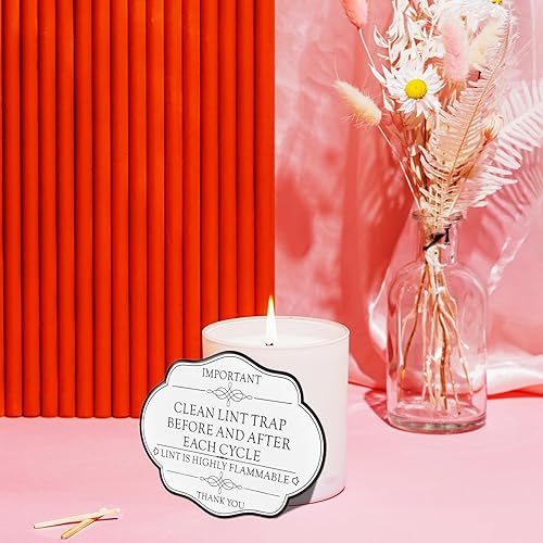 Miniatura 6 de Letrero de trampa de pelusa con texto en inglés "Please Clean", paquete de 2 letreros de diseño de RAMIEYOO para el hogar, acrílico de 5 x 3.7