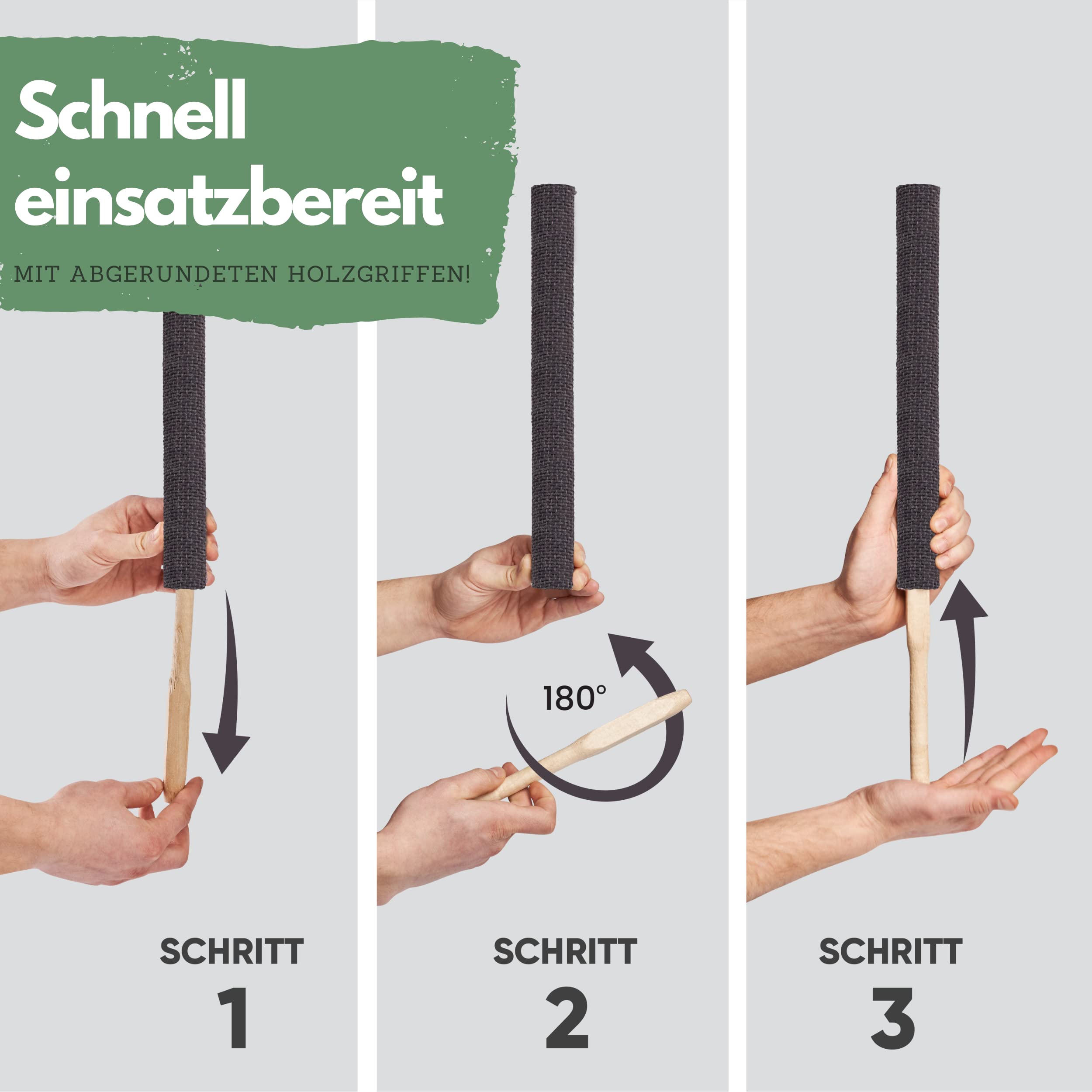 Panteer ® Fackeln für draußen - 10 Stück 45 Min. Brenndauer - Made in Germany - Für eine Wanderung mit Kindern oder Freunden, ideal im Garten oder zu Ostern/Silvester - Mit Handschutz