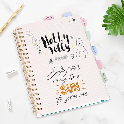 Miniatura 4 de Cuaderno de espiral de tapa dura, cuaderno de rayas universitarias con 320 páginas, diario rayado de 7.6 x 10 pulgadas para mujeres y hombres,