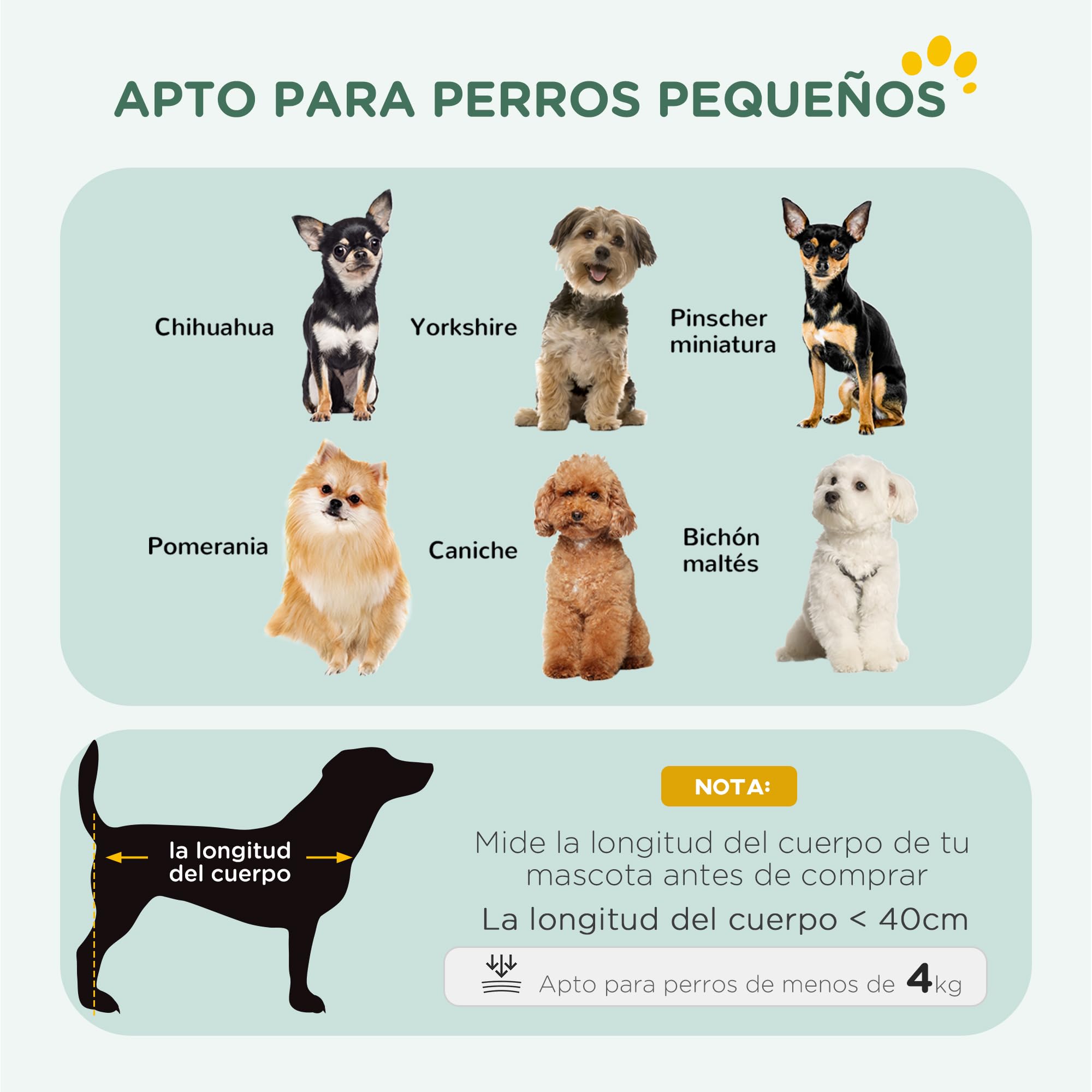 PawHut Gabbia per cani robusta per cani molto piccoli 60x45x50 cm Nero