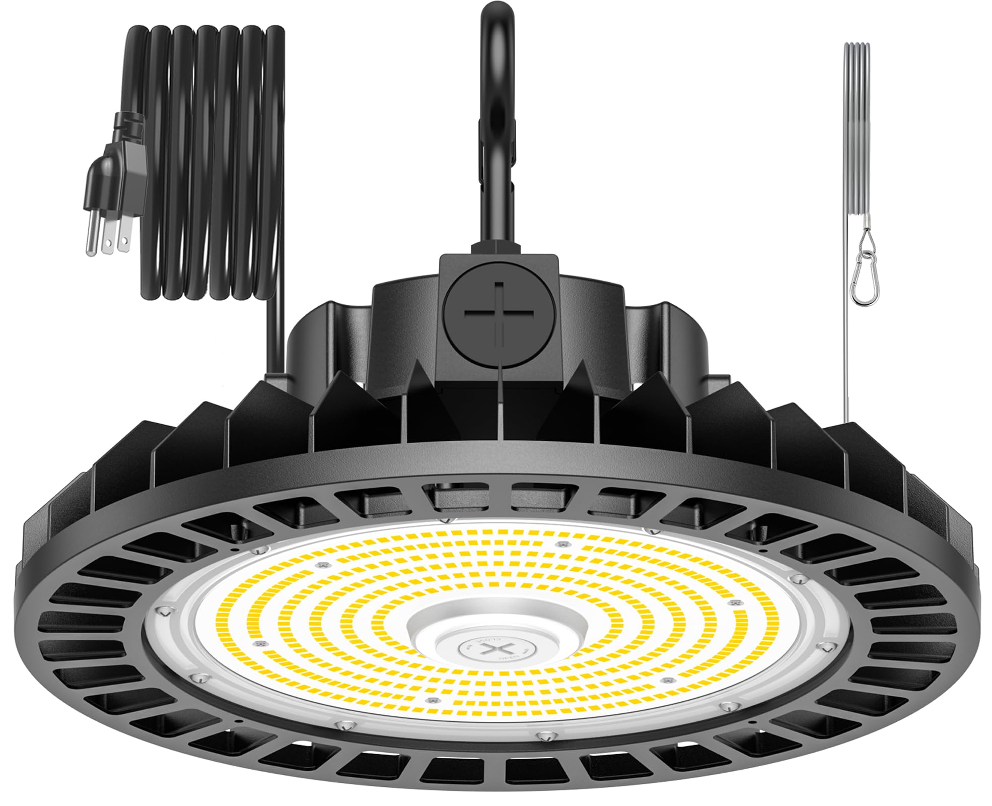 16-Pack Highbay LED Shop Light 200W 160W 120W 3-Wattage 4500K 5000K 5700K 3-CCT Hibay Fixture Motion Sensor Interface