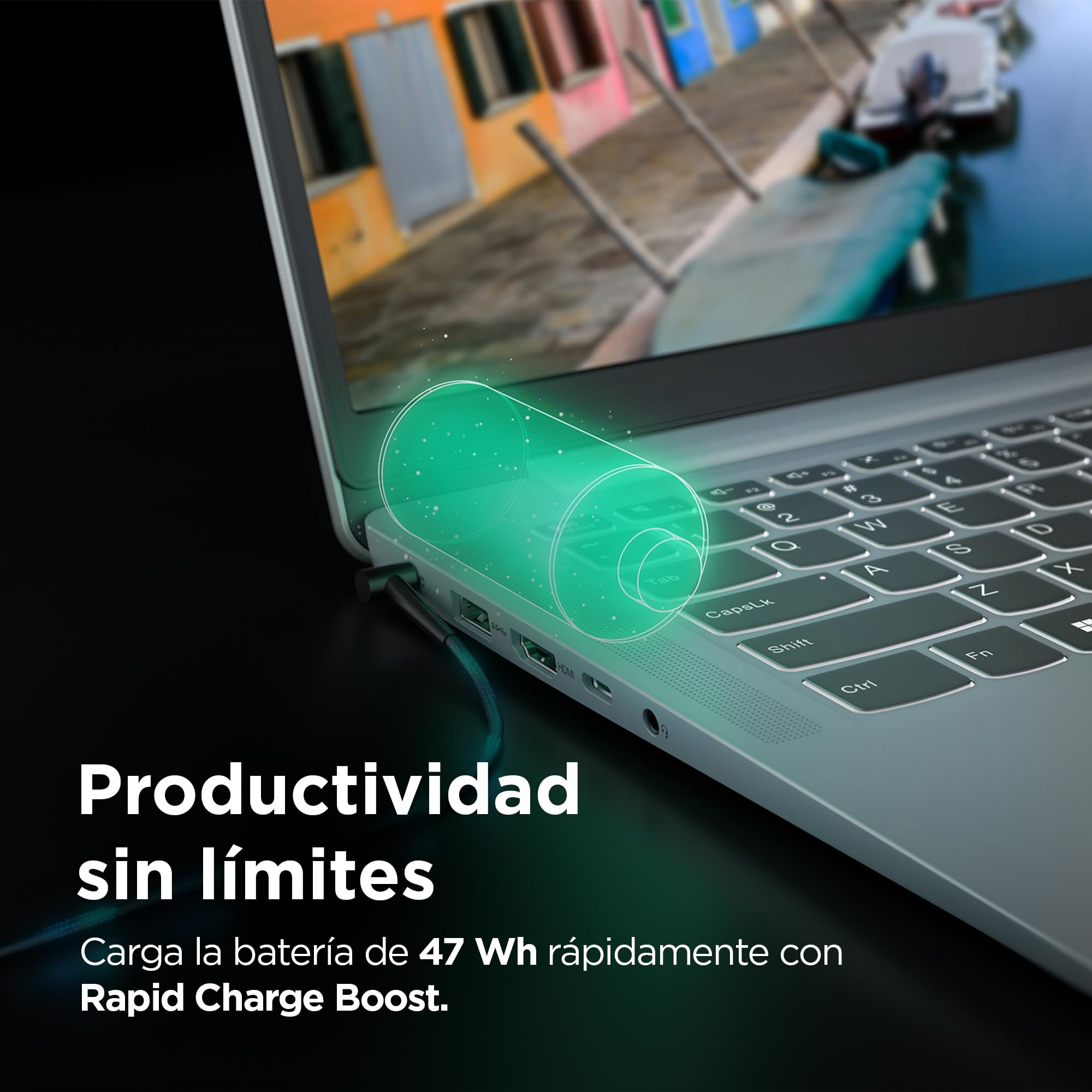 Lenovo IdeaPad Slim 3 Gen 8 – Ordenador Portátil 15.6" FHD (AMD Ryzen 5 40, 16 GB RAM, 512 GB SSD, Gráficos Radeon 610M, Wi-Fi 6, USB-C, Sin Sistema Operativo) Teclado QWERTY en Español – Gris Ártico