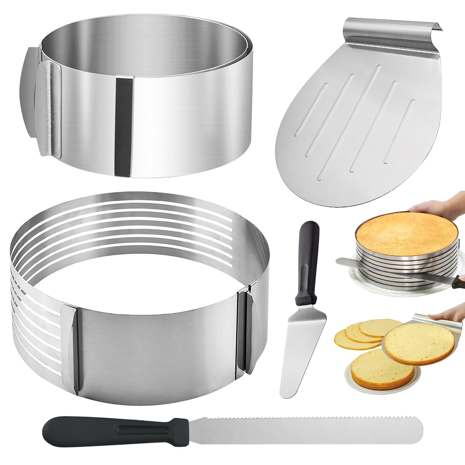 Cercle pâtisserie haut 8 cm anti-fuite pour figer vos mousses sans bavure