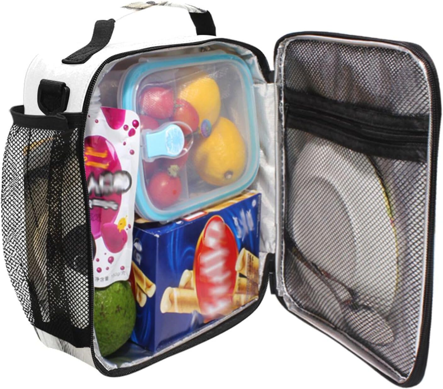 Pfrewn Dog Lunch Box for Kids Puppy Husky Insulated Lunch Bag Cute Animals Pet Stones Relax Reusable Cooler Meal Prep Bags Lunch Tote with Shoulder Strap for Boys Girls School Office Adult