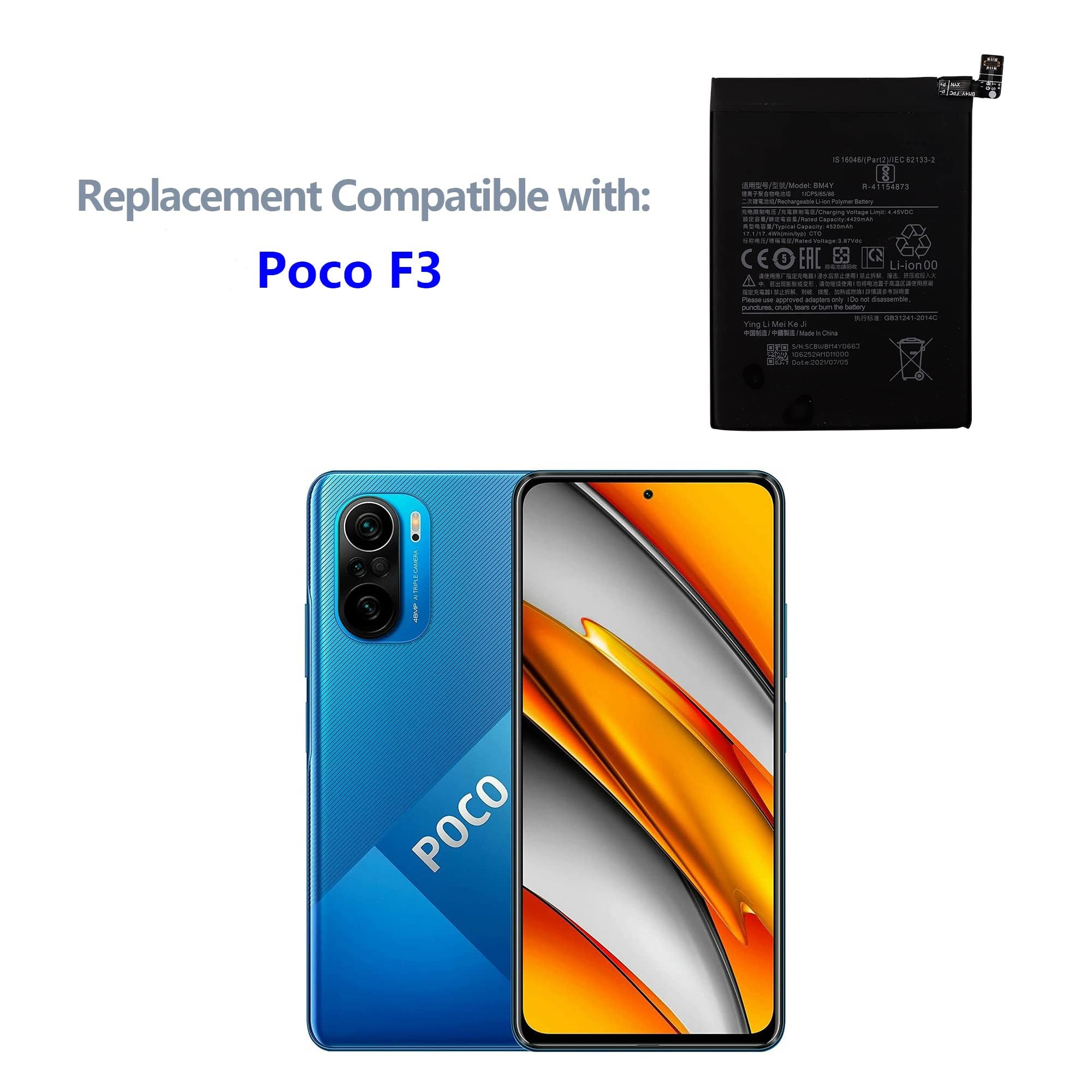 Batteria BM4Y Per Xiaomi Poco F3 / Redmi K40 – 4500 MAh Con Kit Attrezzi