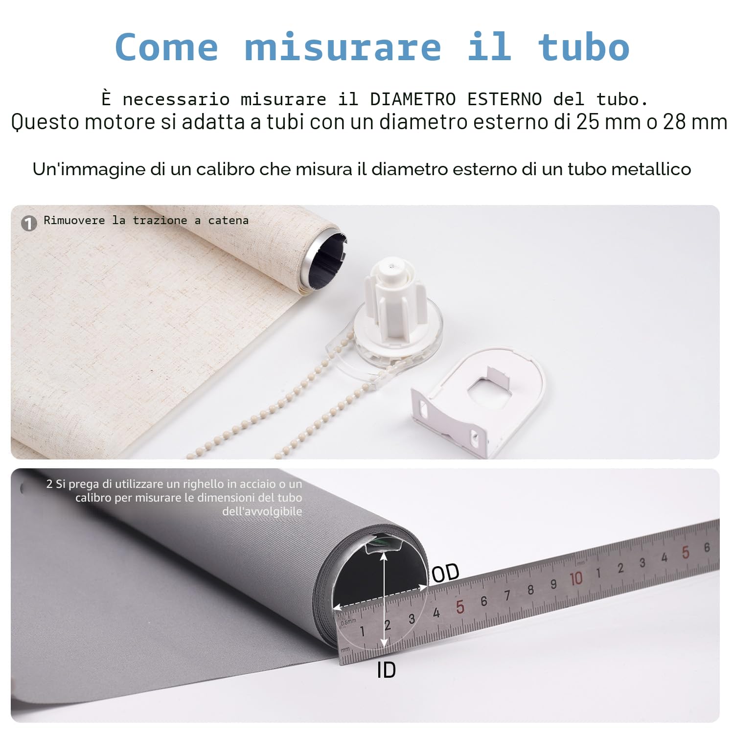 ZigBee Smart Blind Motor con batteria integrata, motore a rullo ricaricabile per tubo da 17/25/28 mm, motore tubolare 16EL con controllo app/voce/emettitore