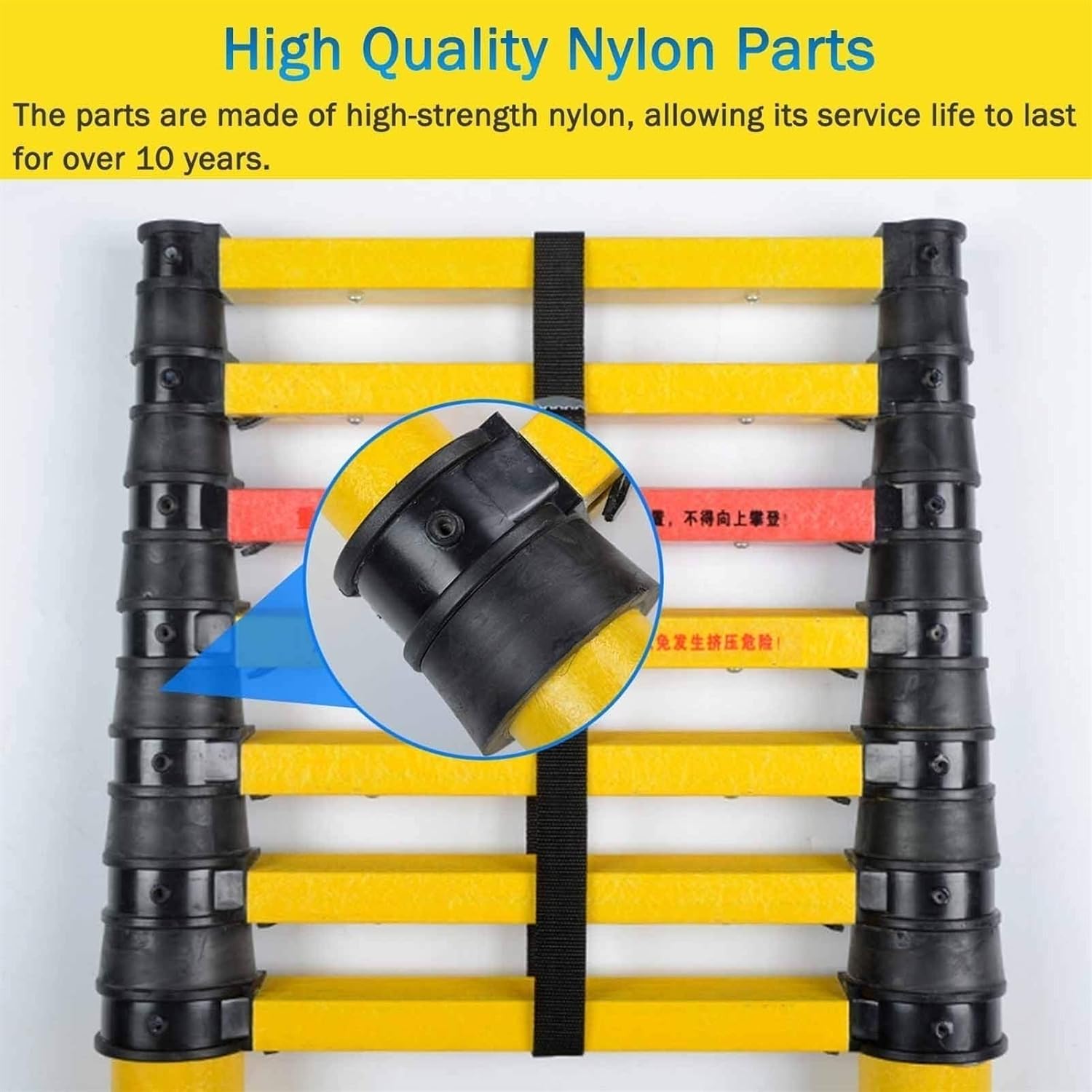 OKUOKA Ladders,Heavy Duty Folding Telescoping Ladder with Hooks & Laod 150Kg, Non Conductive Telesextension Ladders for Attic & Outdoor Building/2M/6.5Ft