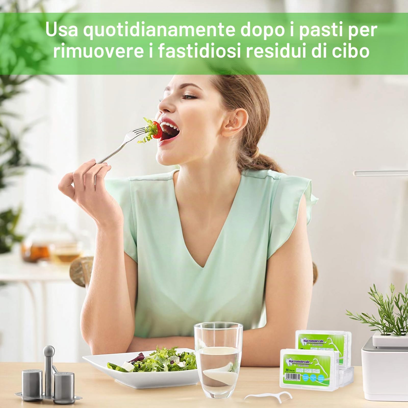 300 Pcs Filo Interdentale Forcella, Archetti Filo Interdentale per Pulizia Denti Rimuovere I Residui Di Cibo E La Placca con Custodia Igienica Portatile per Uso Domestico
