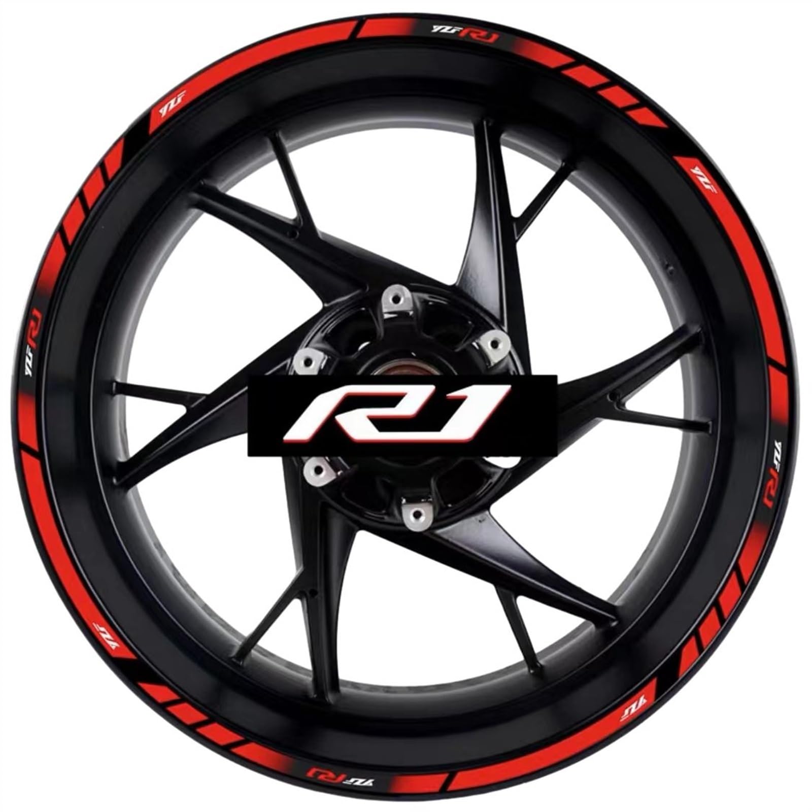 Applique for for YZFR1 Motorcycle Decal Set Decorative Wheel Hub for YZF R1 Wheel Rim Reflective Waterproof Sticker(A2,A)