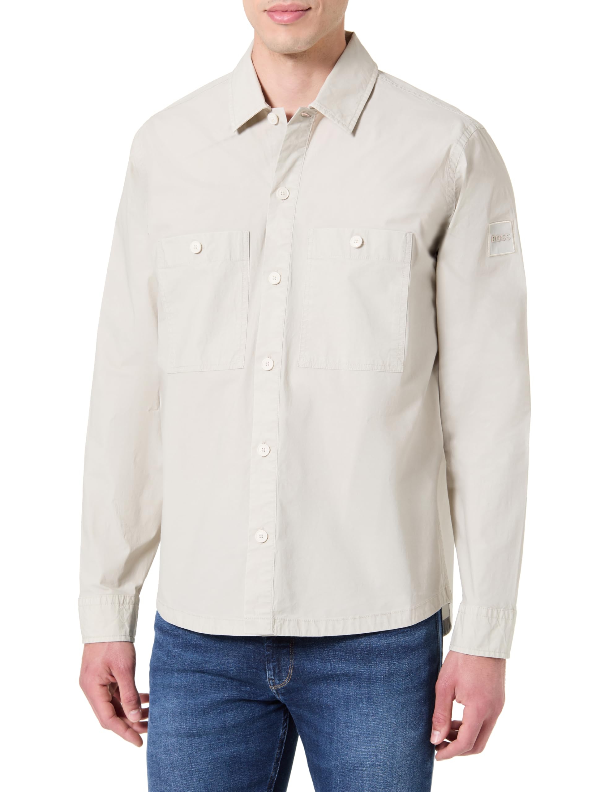BOSS Men's Locky_2_M 10267882 01 Shirt, Light Beige271, XL