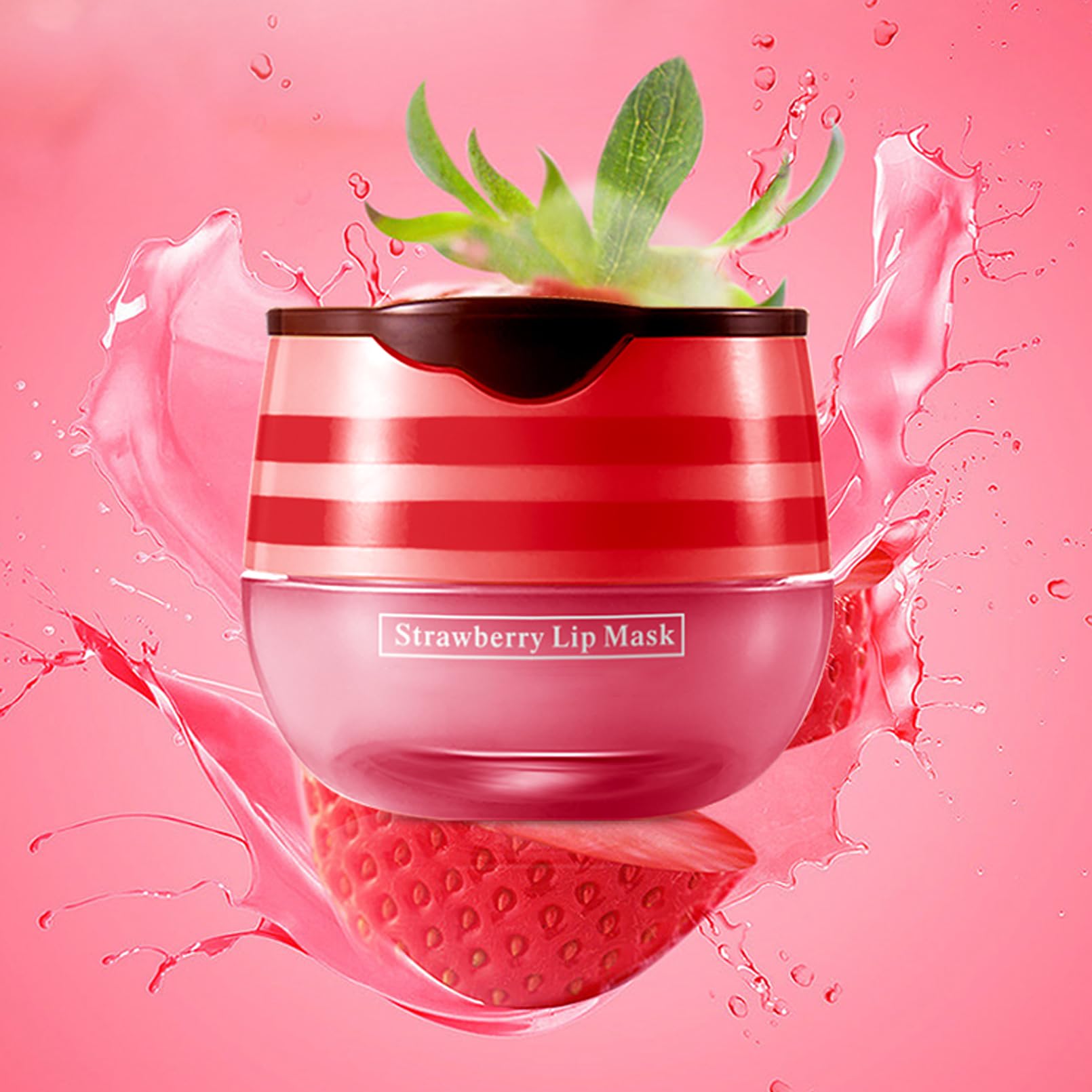 Incisite 2 Pcs Balm Lip Mask, Honey Strawberry Lip Balm Lip Care - Image 3