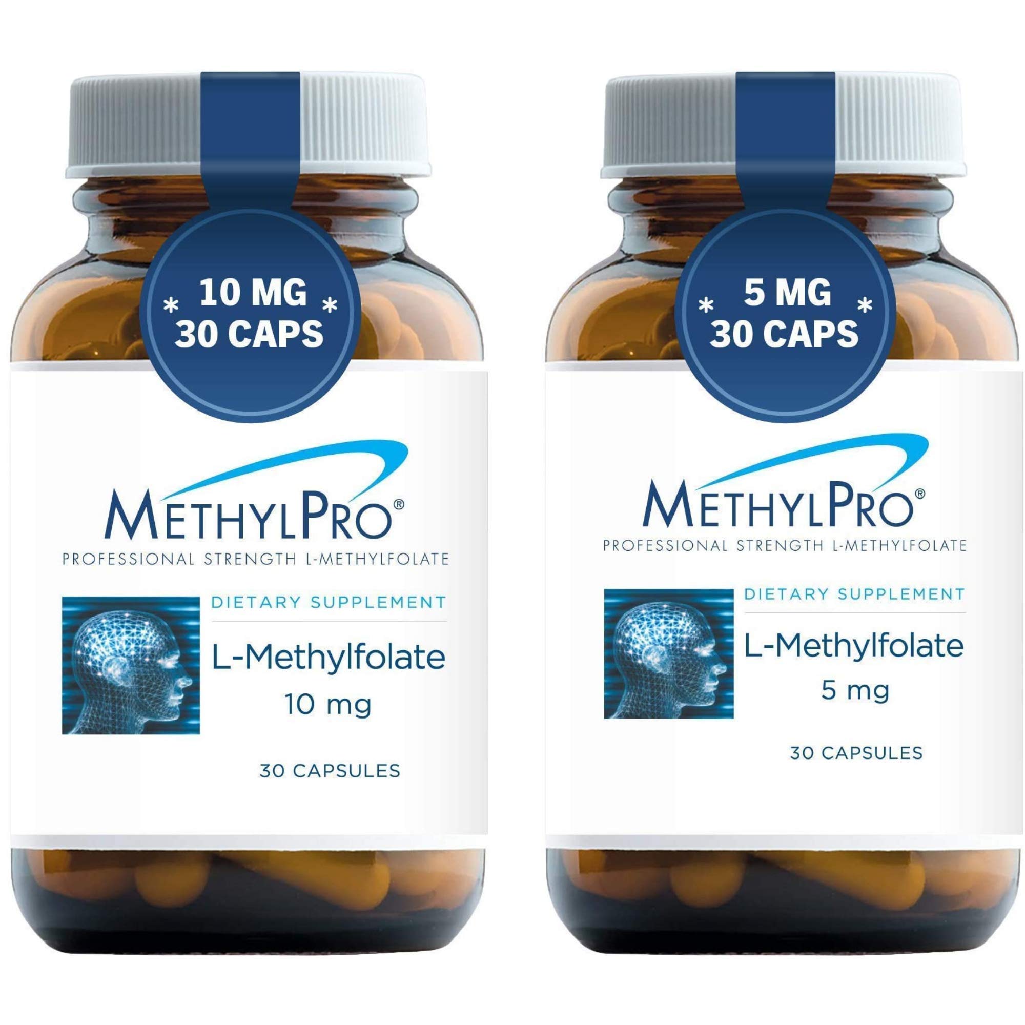 MethylPro 2-Product Set with 10mg L-Methylfolate, 1000 mcg 5-MTHF for Mood, Homocysteine Methylation