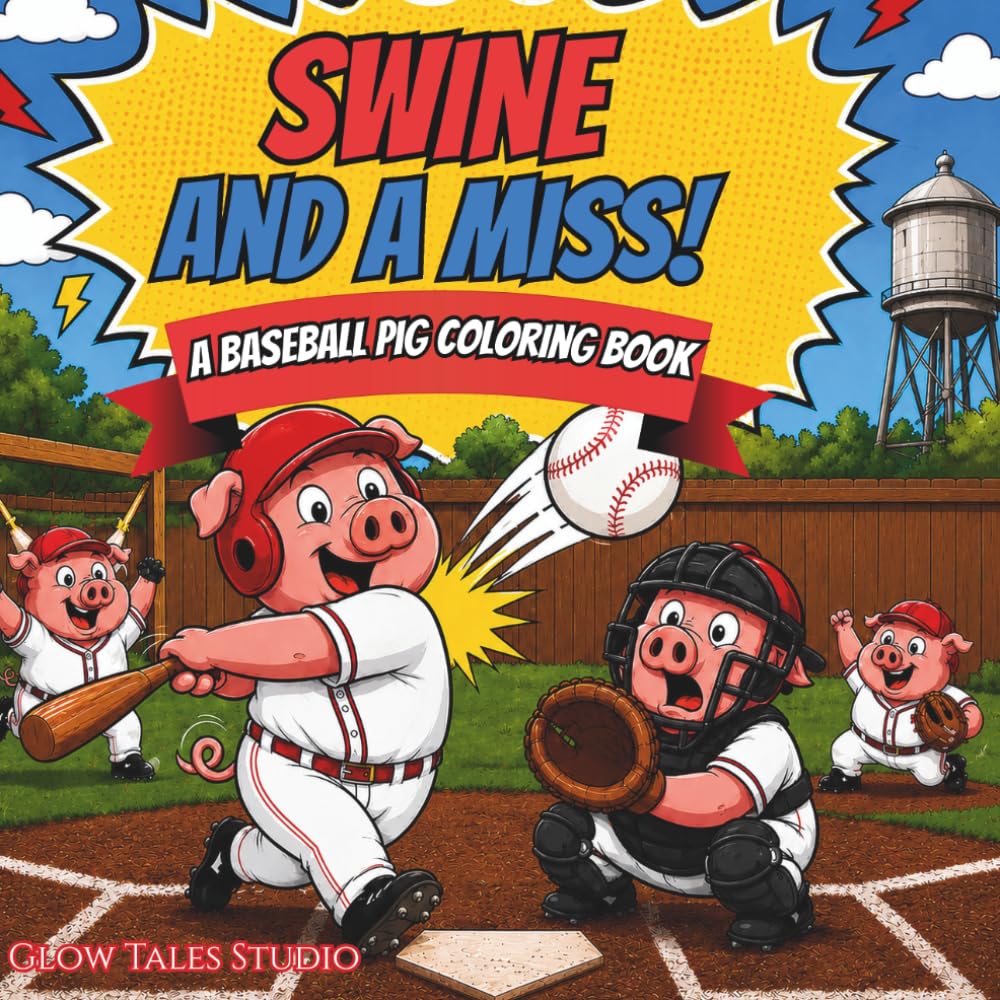 Swine and a Miss!: A Baseball Pig Coloring Book