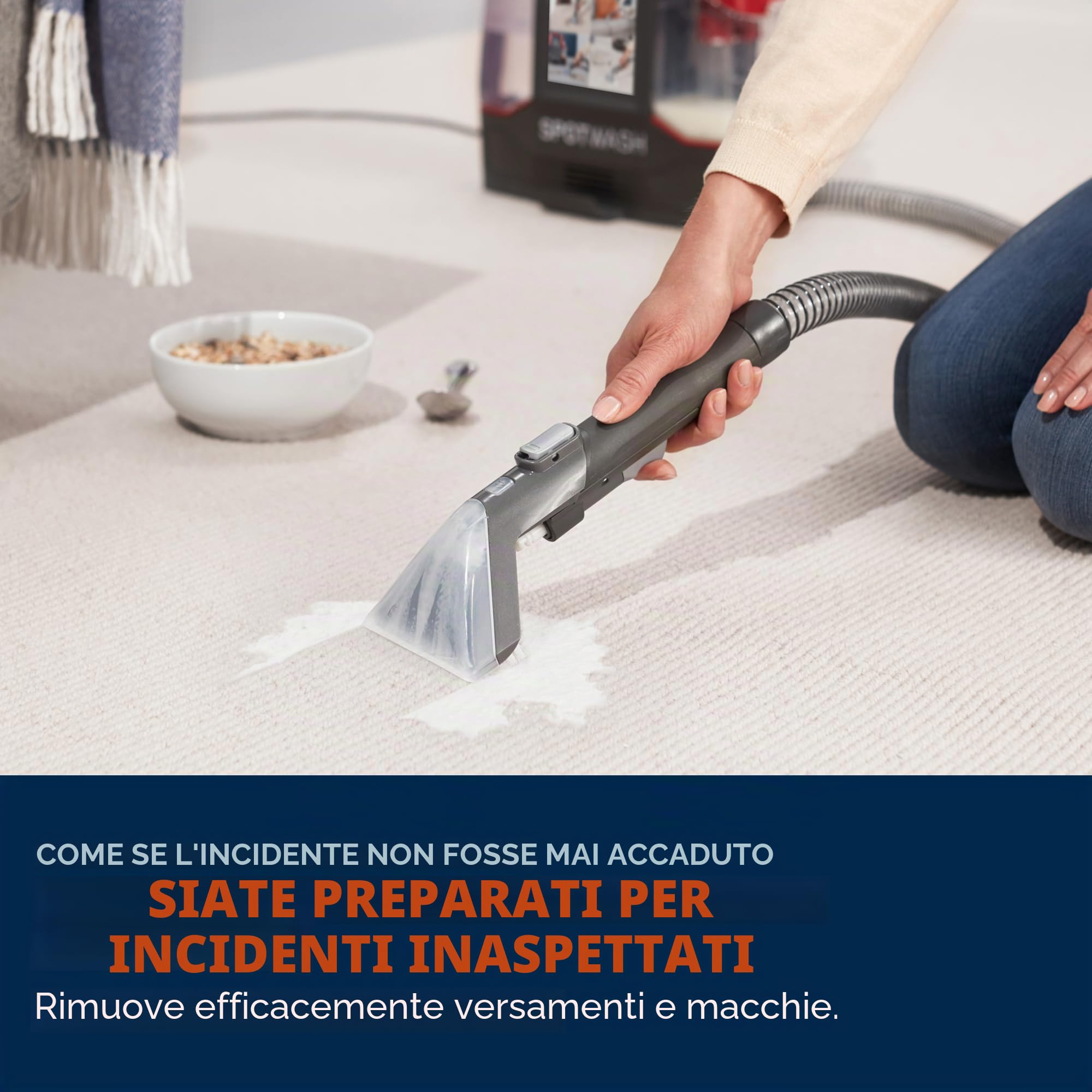 Vax SpotWash Spot Cleaner, smacchiatore, auto, tappezzeria, divano e tappeti, design portatile e compatto, soluzione inclusa rimuove fuoriuscite e macchie, rosso, CDCW-CSXS, Without Pet Tool UK