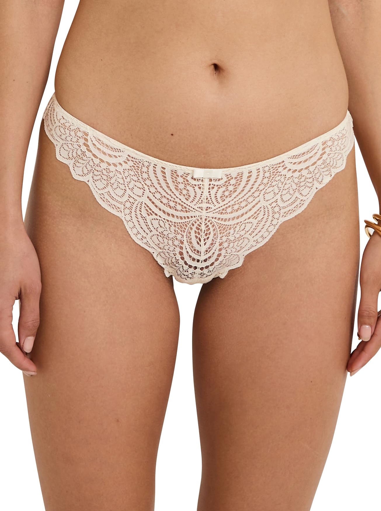 Tanga Dentelle - Ecru - Dentelle - Femme