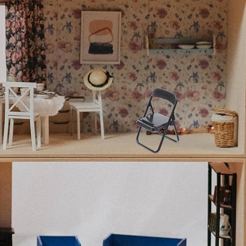 Miniatura 7 de 20 piezas de mini sillas para teléfono, modelo de muebles en miniatura para decoración de casa de muñecas, práctico soporte de mesa para teléfonos