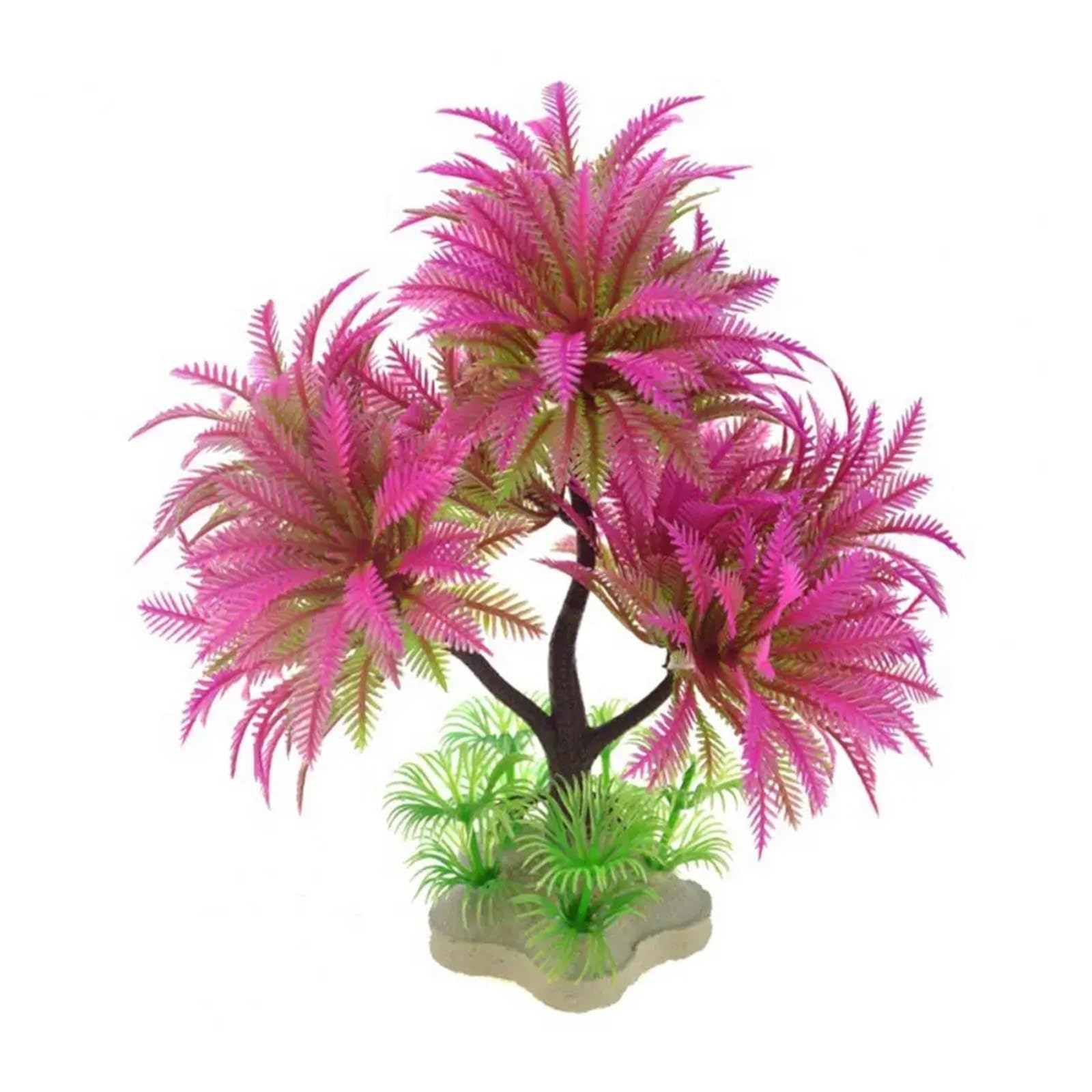 JTKSSCS Aquarium Plants Artificial Plants Aquatic Plastic Grass Simulation Trees Landscape Easy To Maintain Fake Seaweed(Pink)