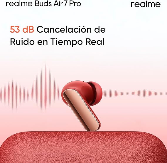 realme Buds Air 7 Pro with Ai Live Translation, 11mm+6mm Dual-dac Driver, 48 Hrs Playtime, 53 dB ANC, LHDC, 45Ms Low Latency, 360 Spatial Audio, IP55 Dust & Water Resistant, BT 5.4 - (Grey)