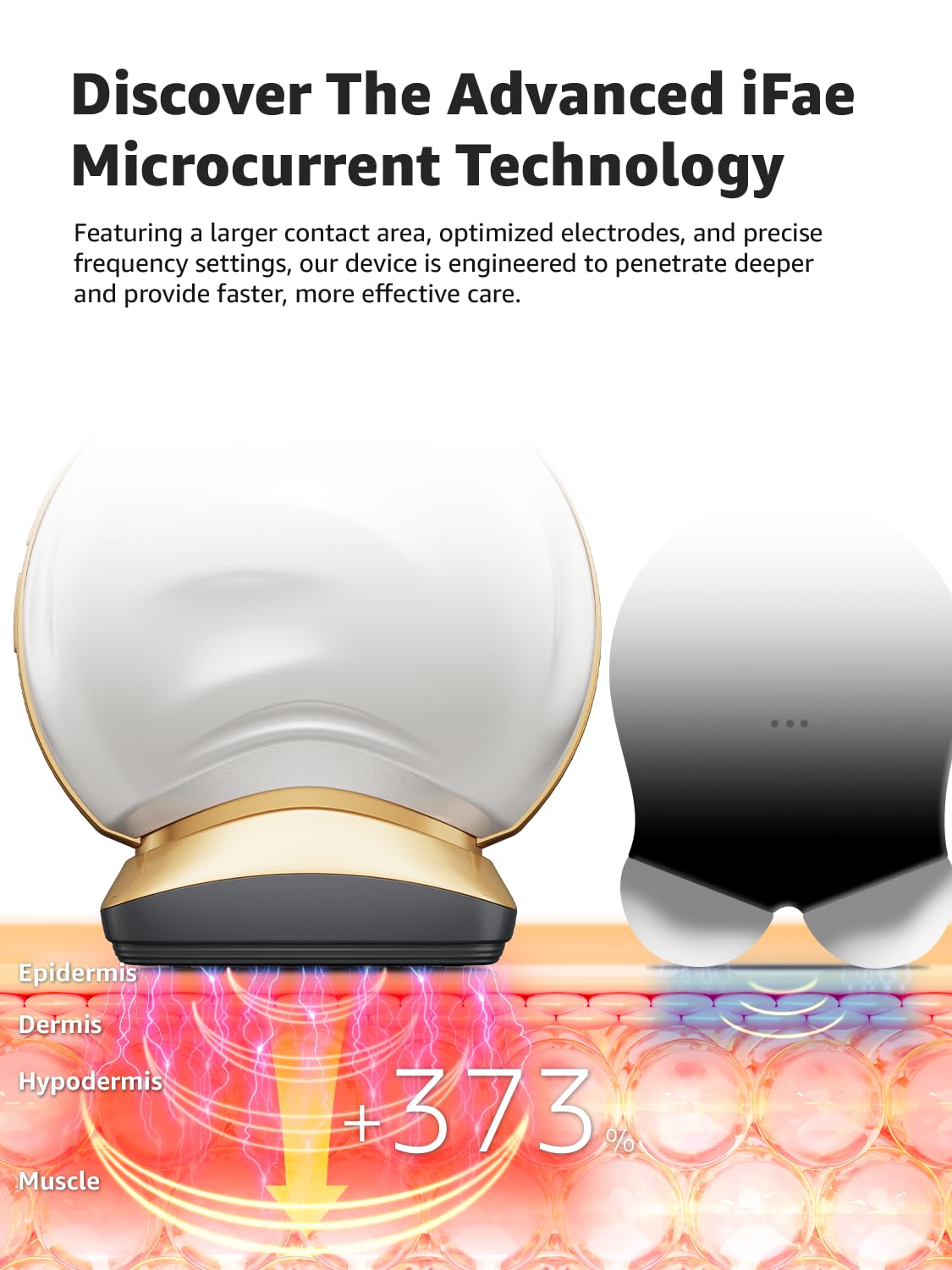 IFAE - Massaggiatore facciale Microcurrent 3 in 1, terapia della luce per viso, dispositivo portatile per il ringiovanimento della pelle in 90 secondi, massaggiatore facciale a microcorrente, per