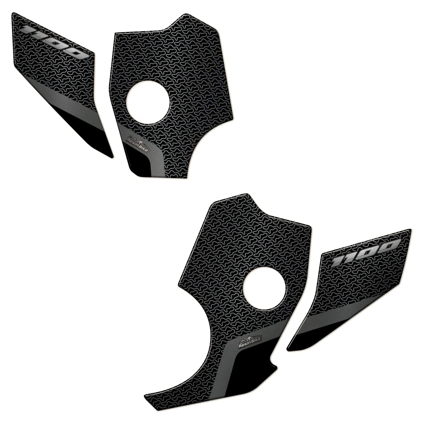 Resin Bike Autocollant Moto Compatibles avec Honda CRF1100L Africa Twin Adventure Sports 2021. Protection Seuils de Porte Contre Les Chocs et Les Éraflures. Autocollant 3D Résinés Fabriqué en Italie