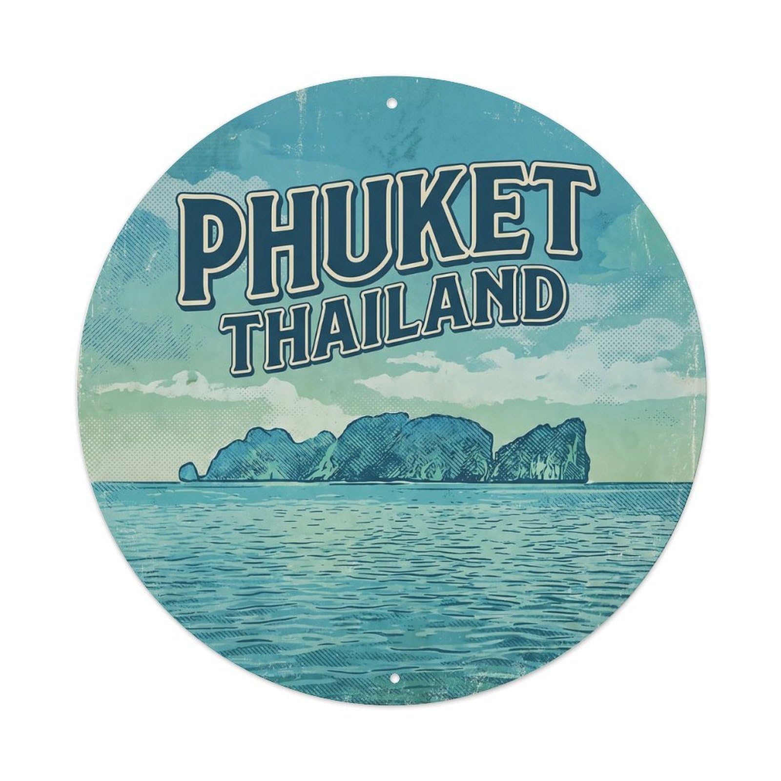 Phuket Phi Island Escape Seaside Scenery Metal Tin Sign