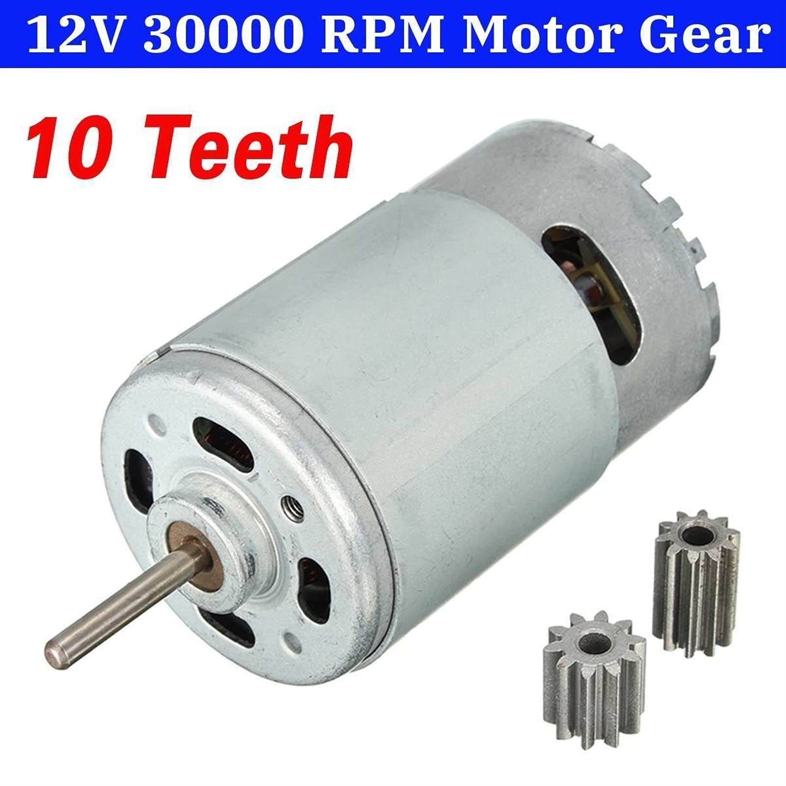 PYouo-DC Motor RS550. Przekładnia silnika DC, 1. 2 V 30000 obr./min, 10 silników zębowych dla dzieci do samochodu elektrycznego, jazdy RC, silnik elektryczny do samochodu dziecięcego